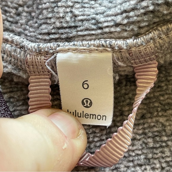 Lululemon Fleece & Thank You Pullover Sz 6 In Heathered Smoky Blush - Picture 15 of 15